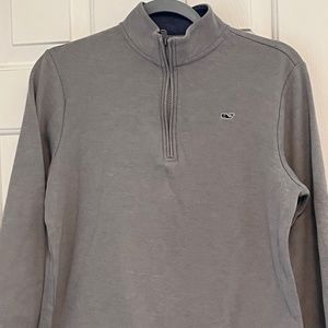 Vineyard vines boys zip pullover XL gray